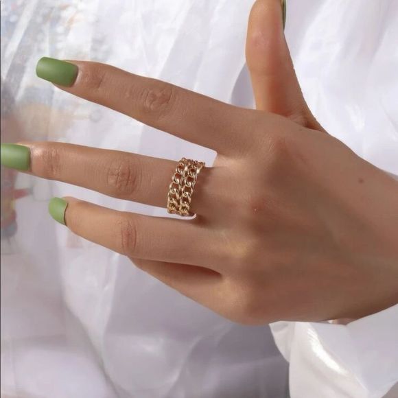 5/$25 Rope Chain Gold Color Metal
Adjustable Ring - Picture 4 of 5